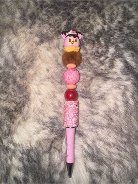 Pink Munchling Decorative Doorable Character Bead Pen